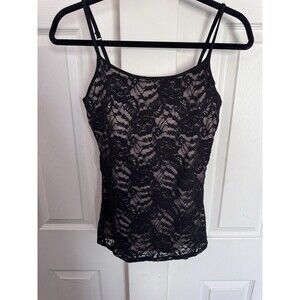Express black lace bra cami built in bra medium